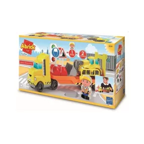   Abrick - Teherautó kotrógéppel játékszett építőelemekkel az Écoiffiertől