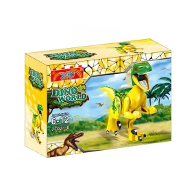   Dino World dinoszaurusz építőjáték - Sárga velociraptor