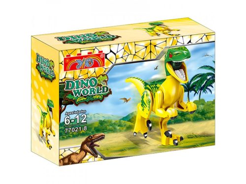 Dino World dinoszaurusz építőjáték - Sárga velociraptor