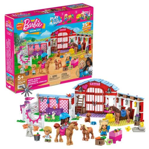 Mega Construx Barbie - Lovas farm építőjáték készlet
