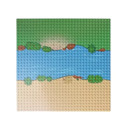 25×25 cm-es folyó alaplap építőjátékokhoz - egyenes