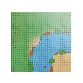 25×25 cm-es folyó alaplap építőjátékokhoz - kanyar
