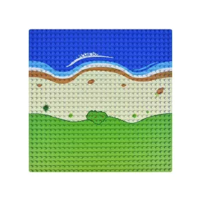   25×25 cm-es tengerpart alaplap építőjátékokhoz - egyenes