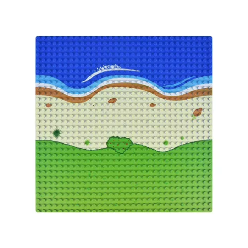 25×25 cm-es tengerpart alaplap építőjátékokhoz - egyenes