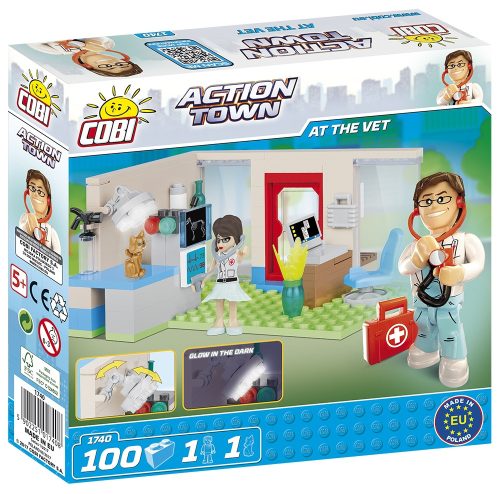 Cobi - Action Town kisállatkórház rendelő építőjáték készlet