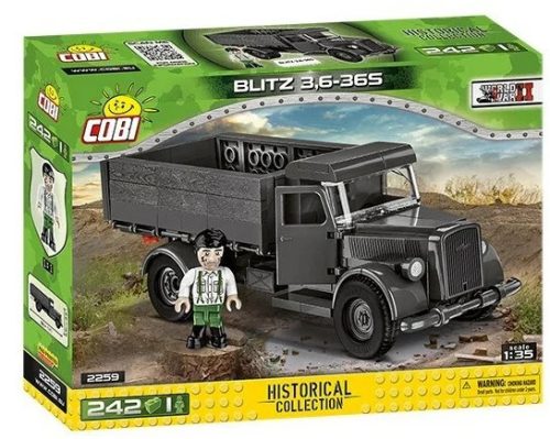 Cobi - Blitz katonai tehergépkocsi építőjáték készlet