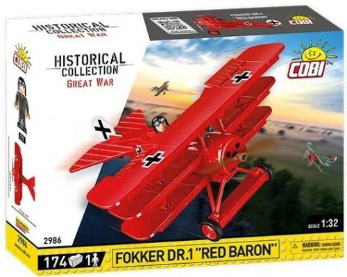 Cobi - Fokker Dreidecker "vörös báró" építőjáték készlet