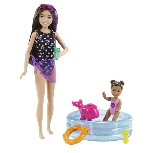 Barbie baba medencével és kiegészítőkkel 