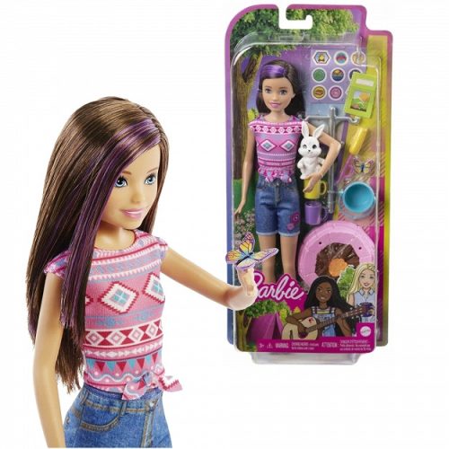 Barbie - Kempingező Skipper baba nyuszival és kiegészítőkkel