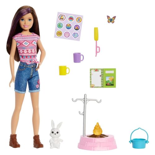 Barbie - Kempingező Skipper baba nyuszival és kiegészítőkkel