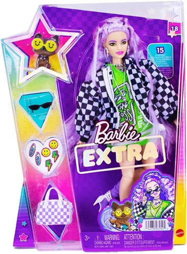 Mattel Barbie - Extravagáns, lila hajú baba kutyával