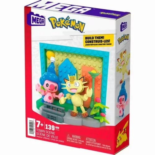 Mega Bloks Pokémon - Városi jelenet építőjáték készlet