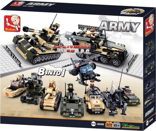 Sluban Army Builder - 8 az 1-ben harckocsi építőjáték szett