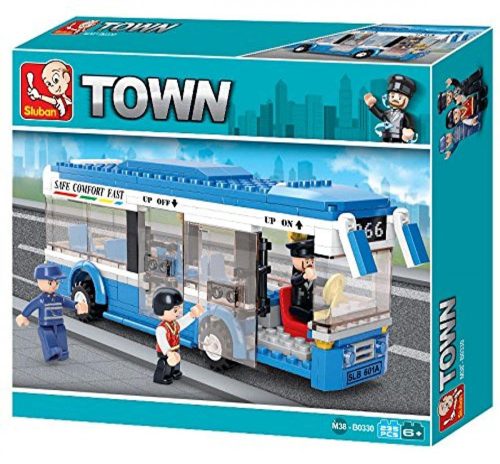 Sluban Town - Kék busz építőjáték készlet