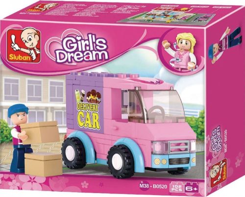 Sluban Girl's Dream - Kézbesítő kocsi építőjáték készlet