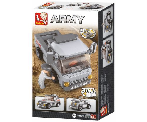 Sluban Army – 3 az 1-ben katonai szállító jármű építőjáték készlet