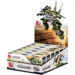   Sluban Builder Army - 6 into 1 robotharcos építőjáték készlet