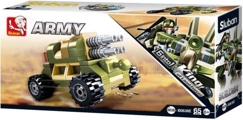 Sluban Builder Army 6 into 1 - Tüzérség építőjáték készlet