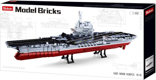 Sluban Model Bricks - Nagy repülőgép-hordozó építőjáték készlet