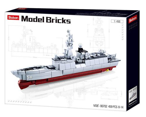 Sluban Model Bricks Army - Fregatt hadihajó építőjáték készlet
