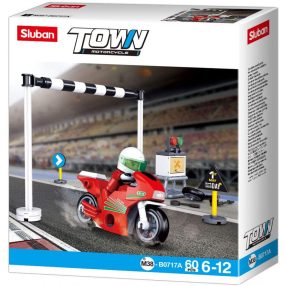   Sluban Town - Motorcycle piros versenymotor építőjáték készlet