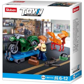 Sluban Town - Motoros szerviz építőjáték készlet 