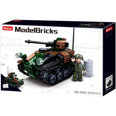 Sluban Model Bricks - Army 2 az 1-ben lánctalpas páncélozott jármű építőjáték készlet
