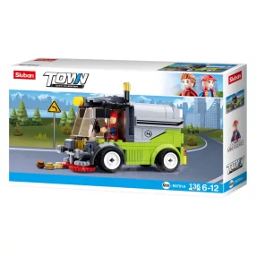   Sluban Town - City Cleaner utcaseprő teherautó építőjáték készlet