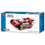   Sluban Power Bricks Pull Back - Fast Red felhúzható autó építőjáték készlet