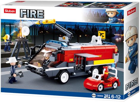 Sluban Fire - Reptéri tűzoltóautó építőjáték készlet