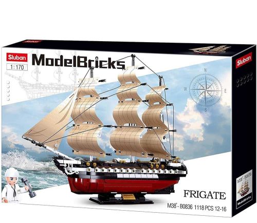 Sluban Model Bricks - Vitorlás Fregatt hajó építőjáték készlet 