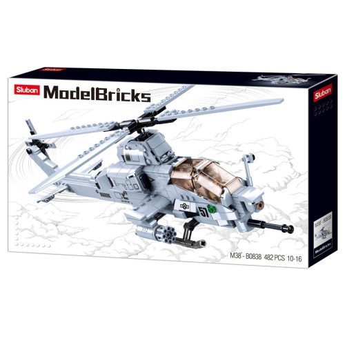 Sluban Model Bricks - Army AH-1Z Viper helikopter építőjáték készlet