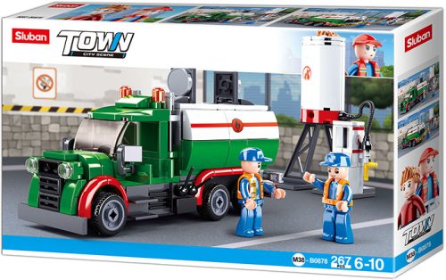 Sluban Town - Üzemanyag-szállító kamion építőjáték készlet