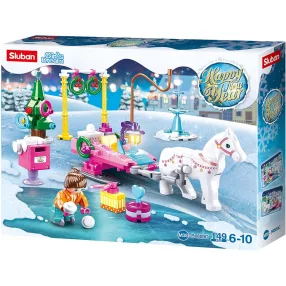   Sluban Girl's Dream - Téli lovasszán építőjáték készlet 