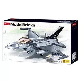   Sluban Model Bricks - Army F-16  vadászgép építőjáték készlet