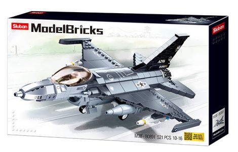 Sluban Model Bricks - Army F-16  vadászgép építőjáték készlet
