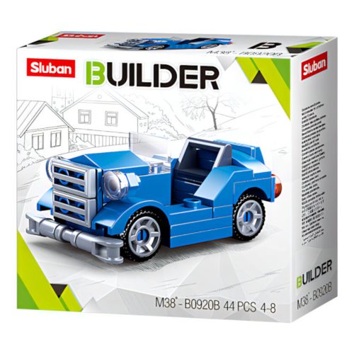 Sluban Builder - Kék kabrió autós építőjáték készlet