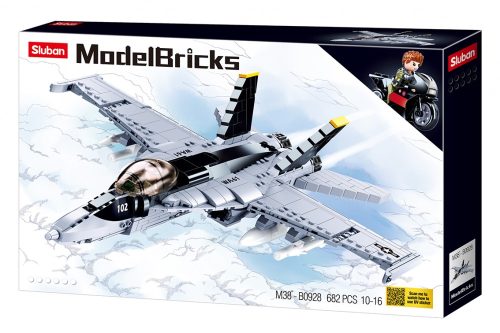 Sluban Model Bricks - Army F/A-18 Hornet vadászgép építőjáték készlet 