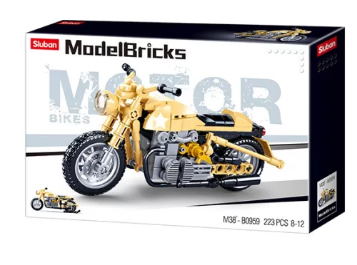 Sluban Model Bricks - Army Katonai motorkerékpár építőjáték készlet