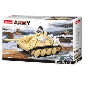   Sluban Army WWII - Budapest ostroma: Hetzer páncélvadász építőjáték készlet