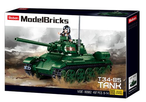 Sluban Model Bricks Army - szovjet T34-85 közepes harckocsi építőjáték készlet