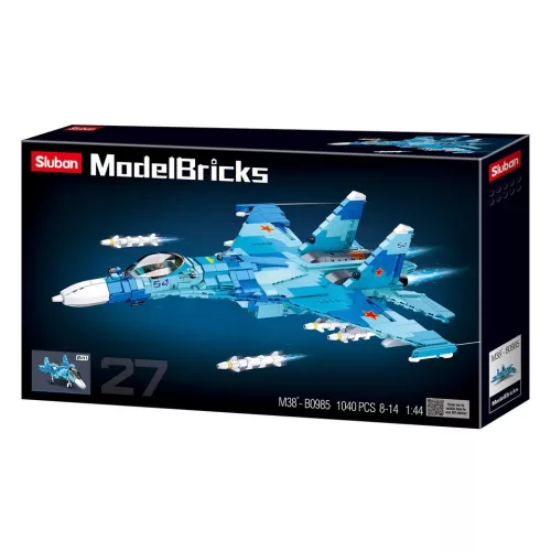 Sluban Model Bricks Army - 2 az 1-ben vadászrepülő (SU-27) és vadászbombázó (SU-30) építőjáték készlet