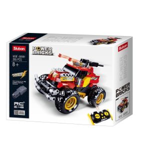   Sluban Power Bricks - Távirányítós piros terepjáró építőjáték készlet