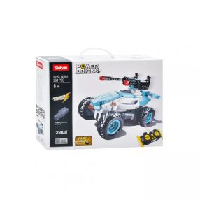   Sluban Power Bricks - Távirányítós világoskék terepjáró építőjáték készlet