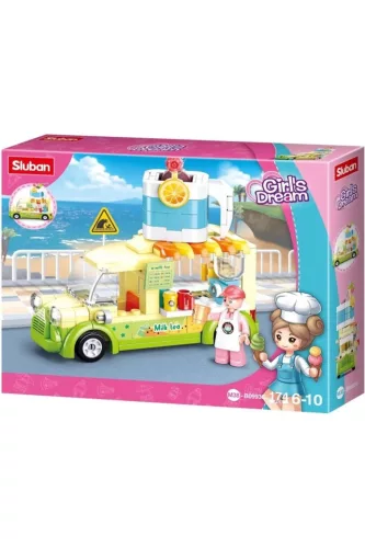 Sluban Girl’s Dream – Smoothie árus autó építőjáték készlet