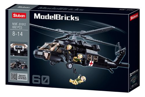 Sluban Model Bricks Army - Katonai orvosi helikopter építőjáték készlet