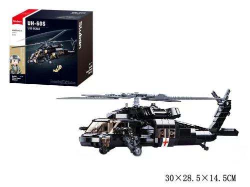 Sluban Model Bricks Army - Katonai orvosi helikopter építőjáték készlet