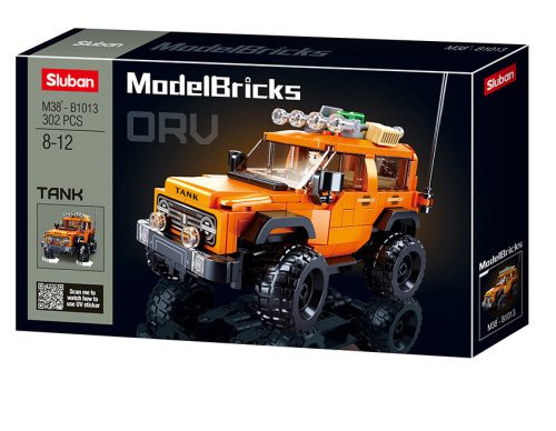 Sluban Model Bricks - narancssárga terepjáró építőjáték készlet 