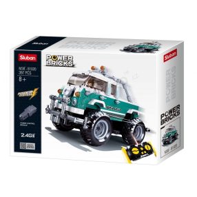   Sluban Power Bricks - Távirányítós türkizkék SUV építőjáték készlet