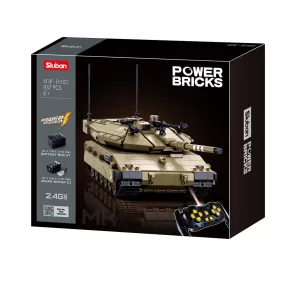   Sluban Power Bricks - Merkava MK4 távirányítós harckocsi építőjáték készlet